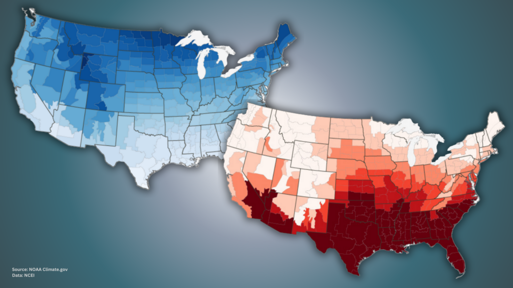 Heating and Cooling Degree Day Maps, United States